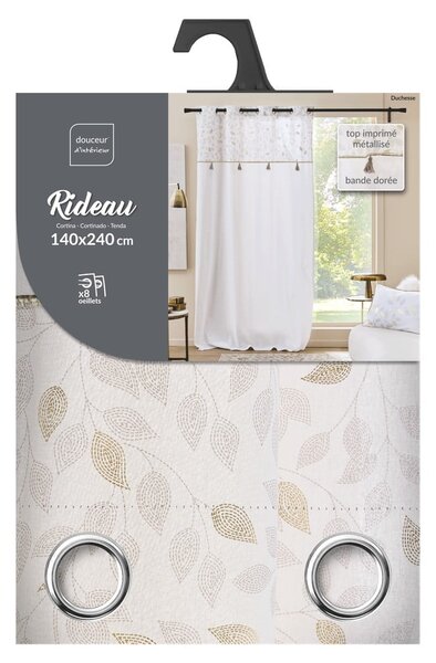 Tenda bianca in misto cotone 140x240 cm Duchesse – douceur d'intérieur
