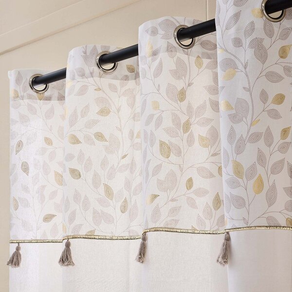 Tenda bianca in misto cotone 140x240 cm Duchesse – douceur d'intérieur