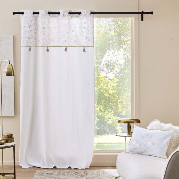 Tenda bianca in misto cotone 140x240 cm Duchesse – douceur d'intérieur