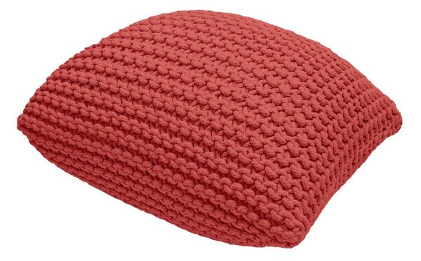 Poggiapiedi rosso con rivestimento in lavorato a maglia Knit – Bonami Essentials