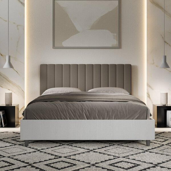 Letto Matrimoniale 160x190 cm Senza Rete Kaia Cappuccino