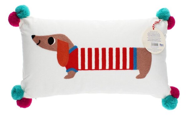 Cuscino per bambini in misto cotone 50x33 cm Sausage Dog – Rex London