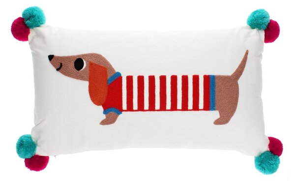 Cuscino per bambini in misto cotone 50x33 cm Sausage Dog – Rex London