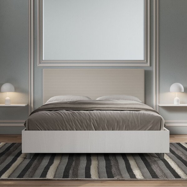 Letto Matrimoniale 160x190 cm Senza Rete Level Tortora