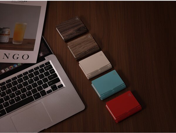 Decorazione luminosa nera con ricarica USB portatile BookLight – Gingko