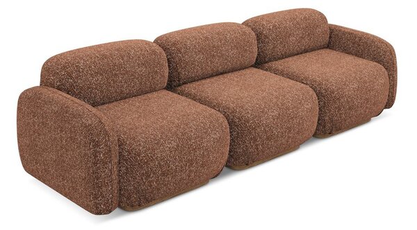 Divano componibile arancione/marrone 270 cm Ailani – Makamii
