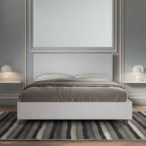 Letto Matrimoniale 160x190 cm Senza Rete Level Bianco
