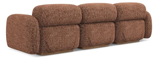 Divano componibile arancione/marrone 270 cm Ailani – Makamii