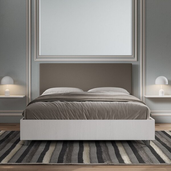 Letto Matrimoniale 160x190 cm Senza Rete Level Cappuccino