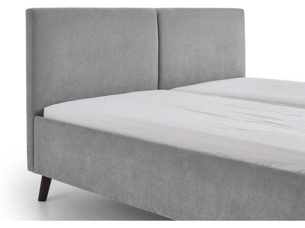 Letto matrimoniale imbottito grigio con rete inclusa 160x200 cm Piano – Meise Möbel