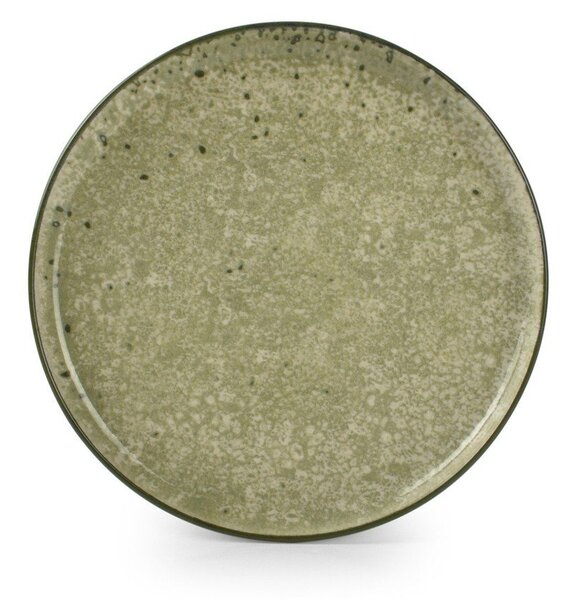 Piatto da dolce verde/color crema in gres ø 20 cm Gravel – ONA