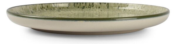 Piatto da dolce verde/color crema in gres ø 20 cm Gravel – ONA