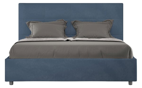 Letto Matrimoniale Francese 140x190 cm Senza Rete Mika Blu