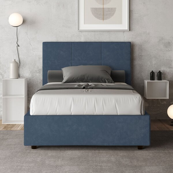 Letto 1 Piazza e Mezzo 120x190 cm Senza Rete Mika Blu