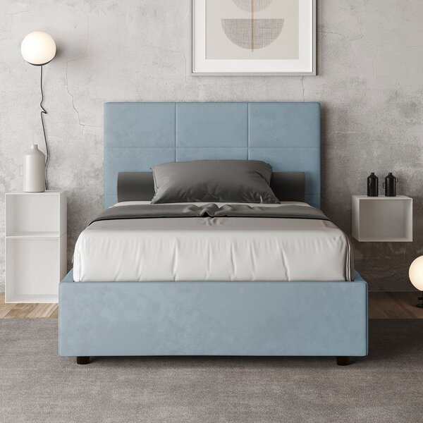 Letto 1 Piazza e Mezzo 120x190 cm Senza Rete Mika Azzurro
