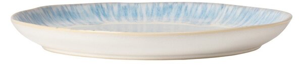 Piatto bianco/blu in gres ø 28 cm Brisa – Costa Nova