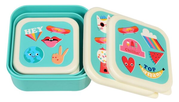 Portapranzo per bambini turchesi 3 pz Top Banana – Rex London