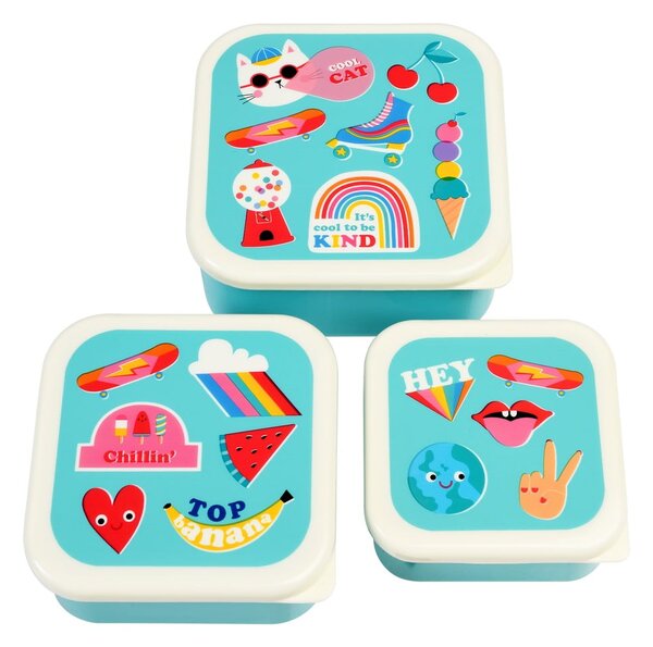 Portapranzo per bambini turchesi 3 pz Top Banana – Rex London