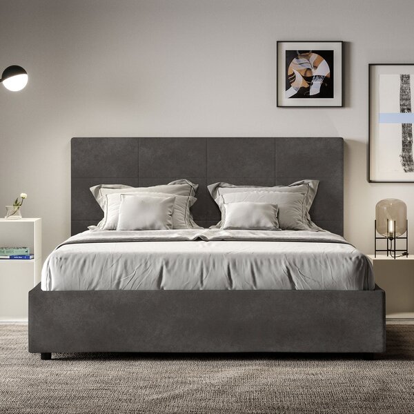 Letto Matrimoniale Francese 140x190 cm Senza Rete Mika Grigio