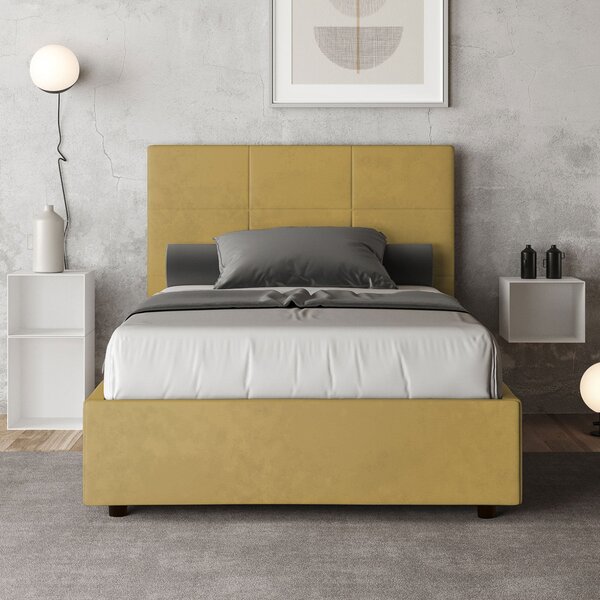 Letto 1 Piazza e Mezzo 120x190 cm Senza Rete Mika Ocra