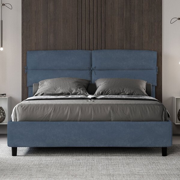 Letto Matrimoniale 160x190 cm Senza Rete Nandy Blu