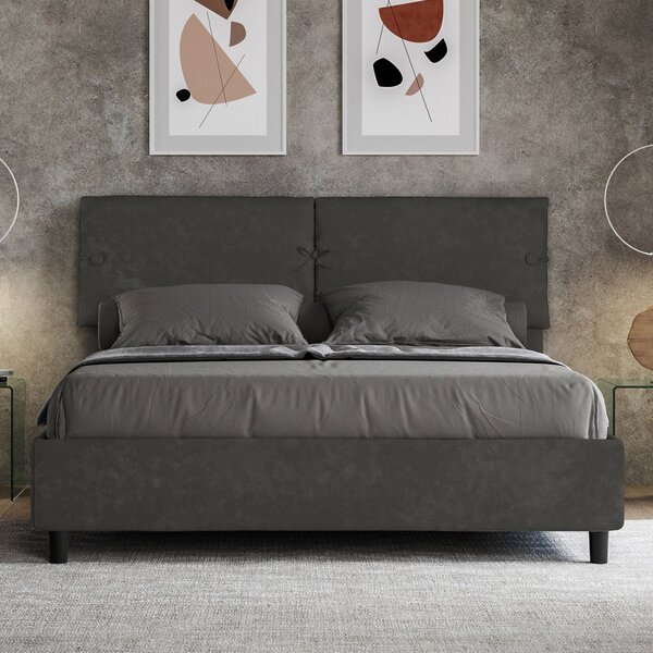 Letto Matrimoniale 160x190 cm Senza Rete Sleeper Grigio