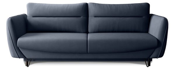 Divano blu allungabile/con contenitore e rivestimento in ciniglia 236 cm Silva – ELTAP