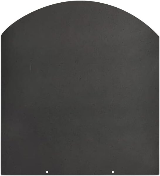 Pedana Salvapavimento per Stufe a Pellet e Legna 100x90 cm in Acciaio Nera