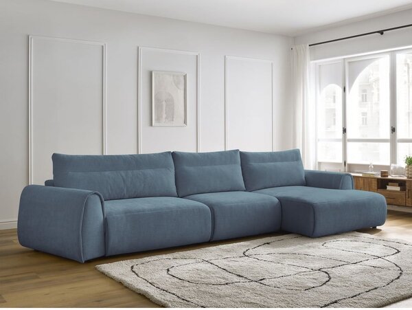 Divano angolare blu Aden – Bobochic Paris