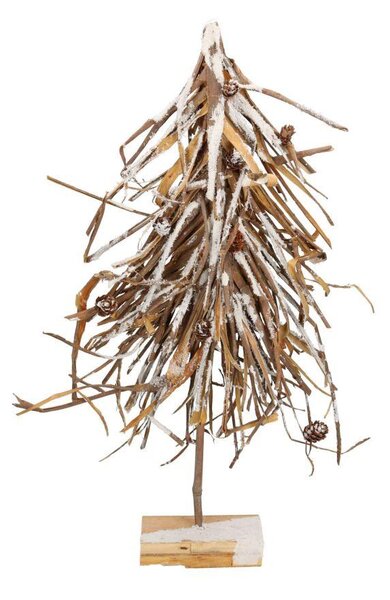 Albero tessuto rattan innevato cm 30x6xh65
