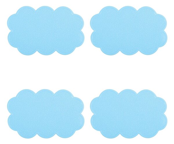 Set di tappetini antiscivolo per bambini 4 pz per la vasca 9x14,5 cm Nuages – MSV