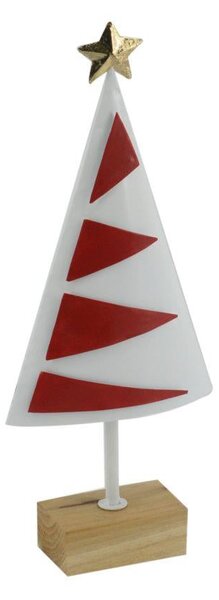 Albero metallo bianco rosso cm 15x6xh34