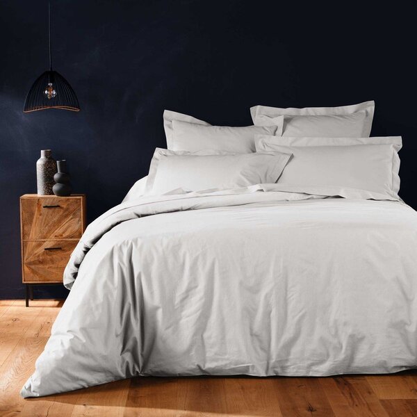 Copripiumino bianco in cotone per letto matrimoniale/per letto esteso 240x220 cm Lina – douceur d'intérieur