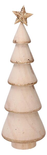 Albero legno bianco e oro cm Ø8xh30
