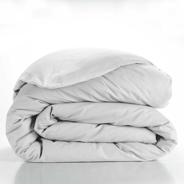 Copripiumino bianco in cotone per letto matrimoniale/per letto esteso 240x220 cm Lina – douceur d'intérieur