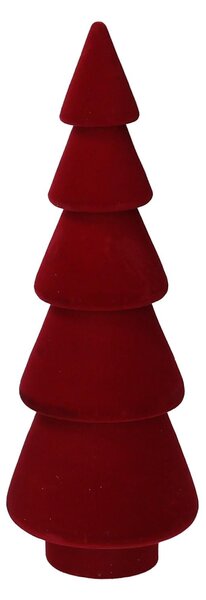 Albero legno e velluto rosso cm Ø9xh25