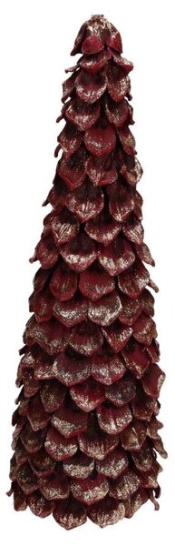 Albero legno amaranto oro pigna cm Ø15xh38