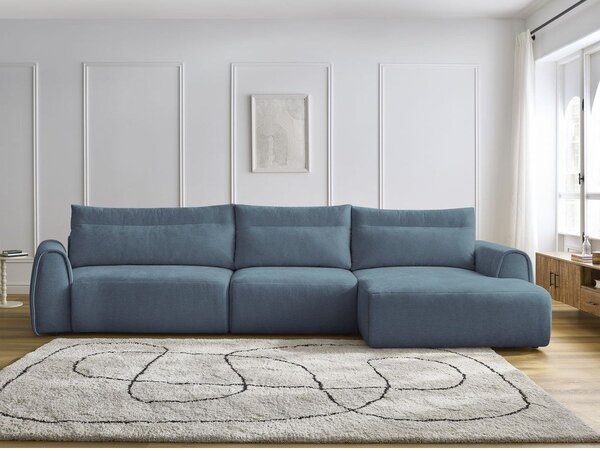 Divano angolare blu Aden – Bobochic Paris