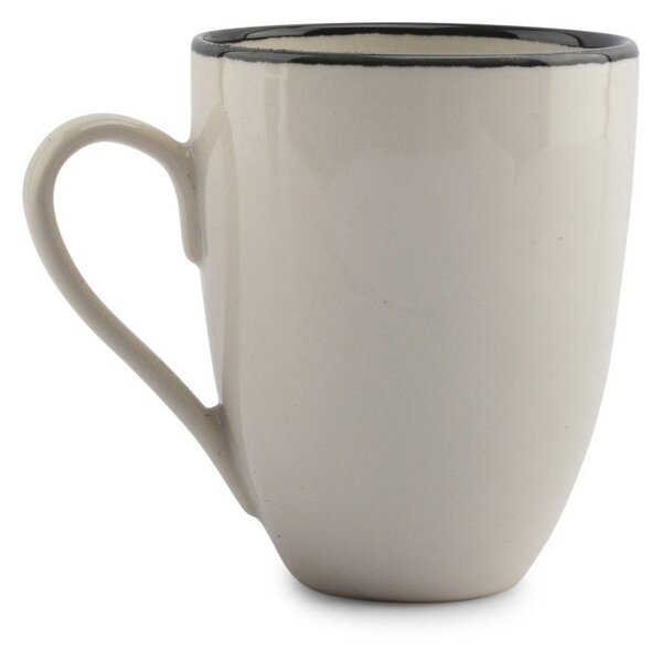 Tazza nera/color crema in gres 350 ml Gravel – ONA