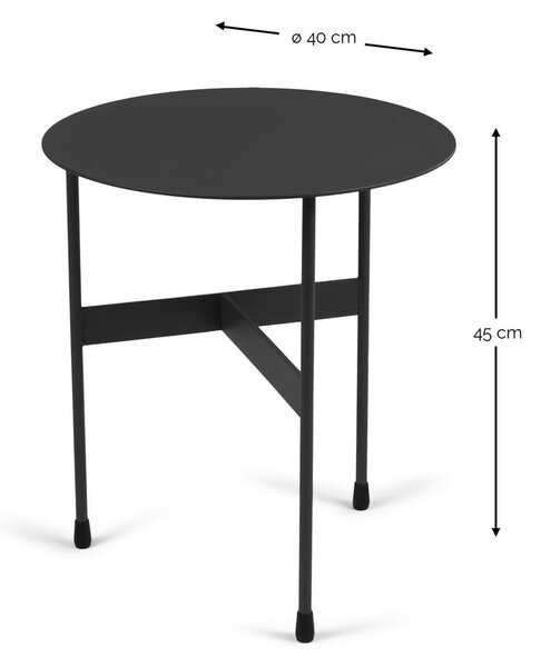 Tavolino rotondo in metallo ø 40 cm Mira – Spinder Design