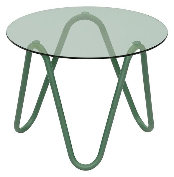 Tavolino rotondo con piano in vetro ø 50 cm Ventana Round – Leitmotiv