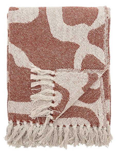 Coperta marrone in cotone riciclato 130x160 cm Salobre – Bloomingville