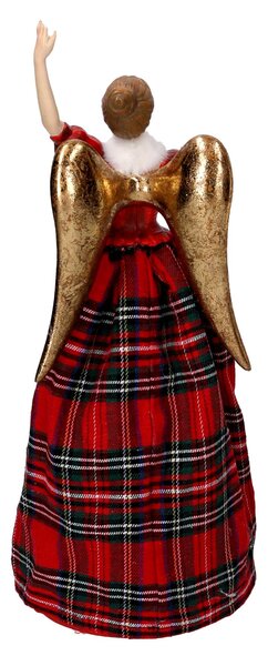 Angelo resina scozzese rosso cm 14,7x14,7xh36,8