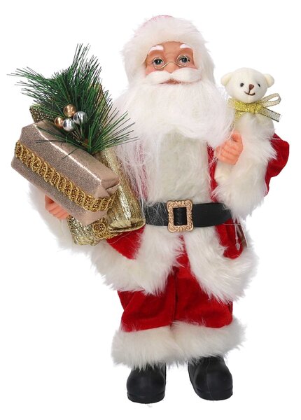 Babbo natale in tessuto rosso cm xh30