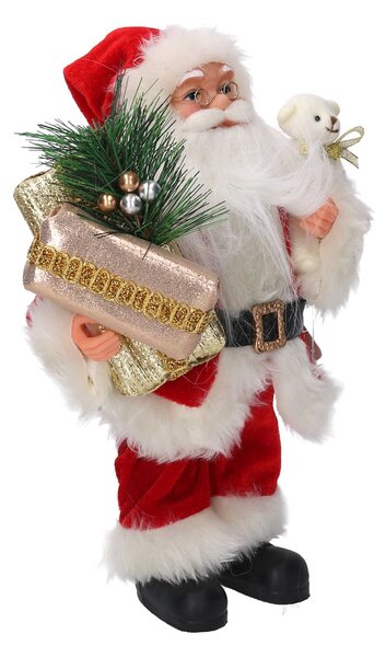 Babbo natale in tessuto rosso cm xh30