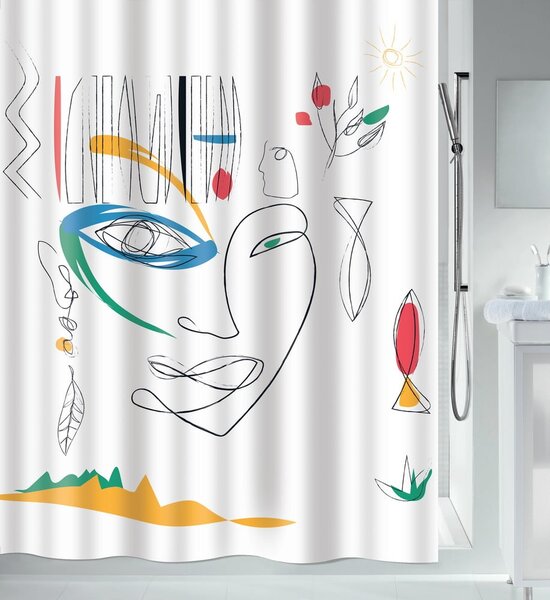 Tenda per doccia 180x200 cm Faces – Spirella