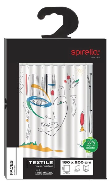 Tenda per doccia 180x200 cm Faces – Spirella