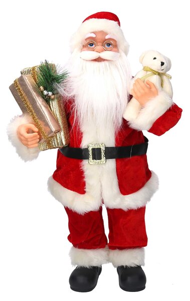 Babbo natale in tessuto rosso cm xh80