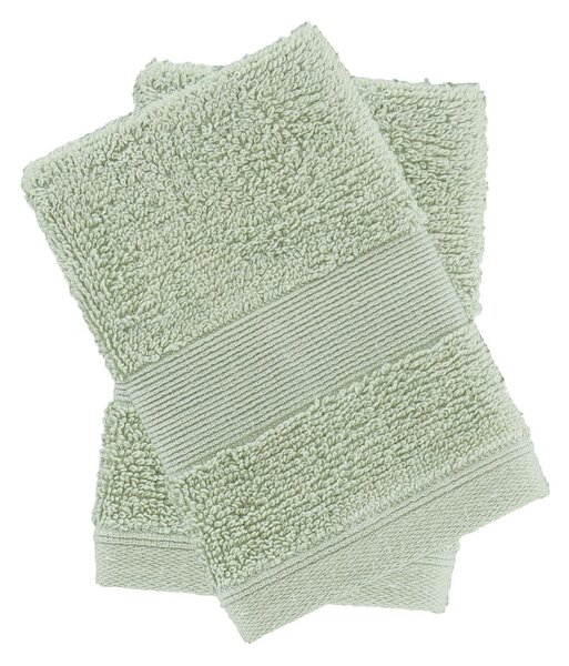 Set di asciugamani tipo terry verdi in cotone 2 pz 30x30 cm Anti-Bacterial – Catherine Lansfield