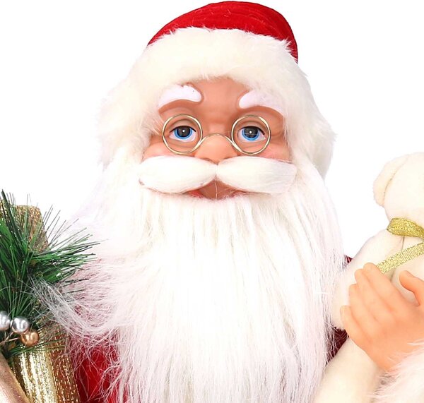 Babbo natale in tessuto rosso cm xh80